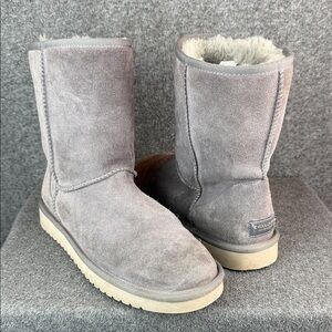 UGG Koolaburra Gray Suede Shearling-Lined Winter Boots Size 9